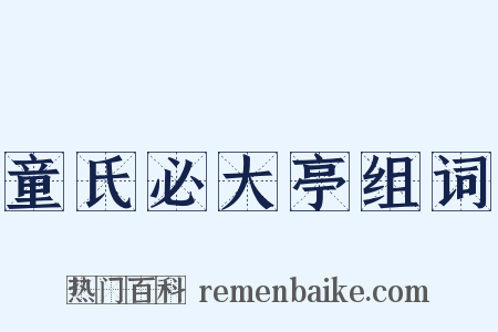 童氏必大亭组词是什么意思的图片